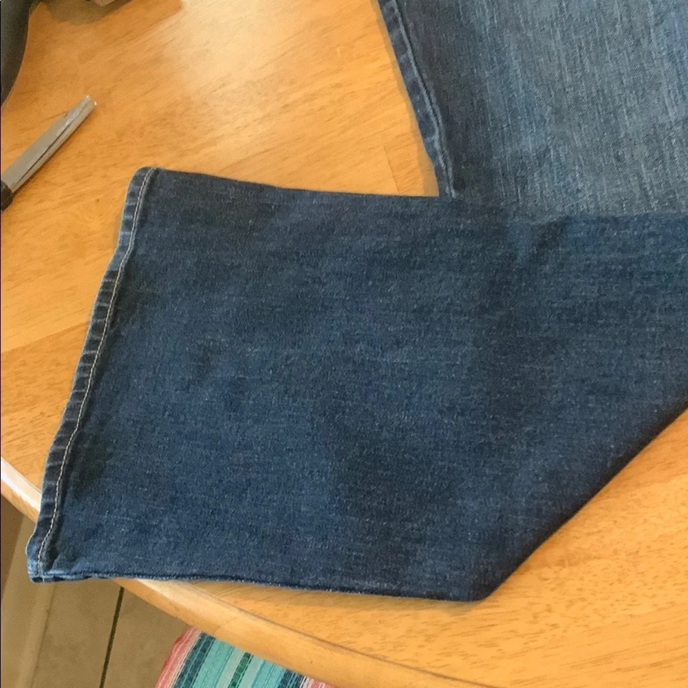 The Limited Blue Flare Wide Leg Denim